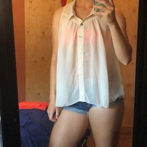 Sheer button up blouse